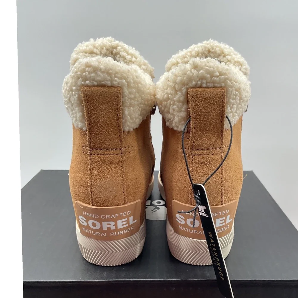 Sorel Kinetic Impact Caribou Boot Camel Brown Waterproof Suede NL5055-253 5.5